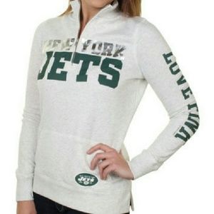 BRAND NEW VICTORIA'S SECRET NEW YORK JETS HALF ZIP